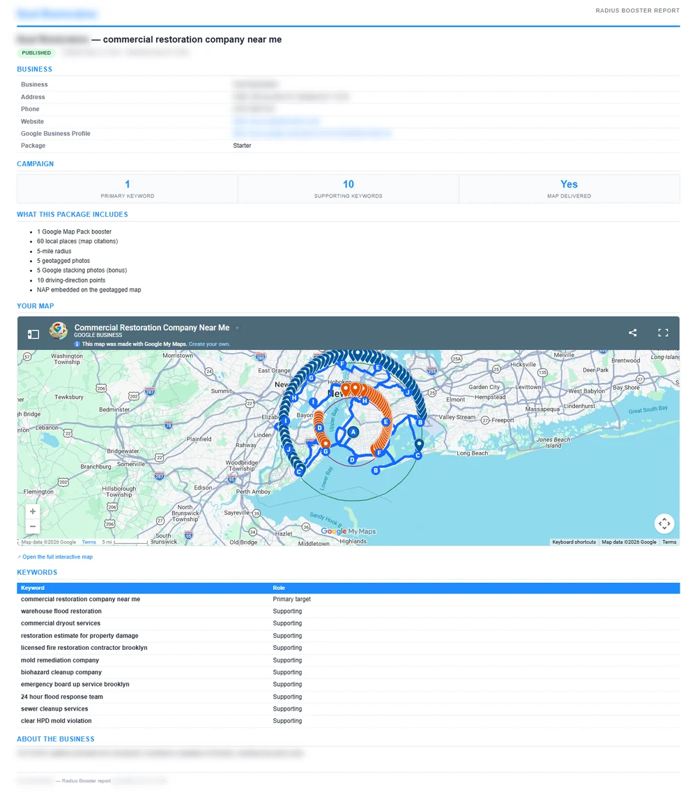 Google Radius Booster